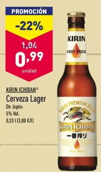 ALDI Kirin Ichiban Cerveza Lager De Japón 0,33 L oferta