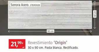 Bauhaus Revestimiento 'origin'. sonora acero oferta