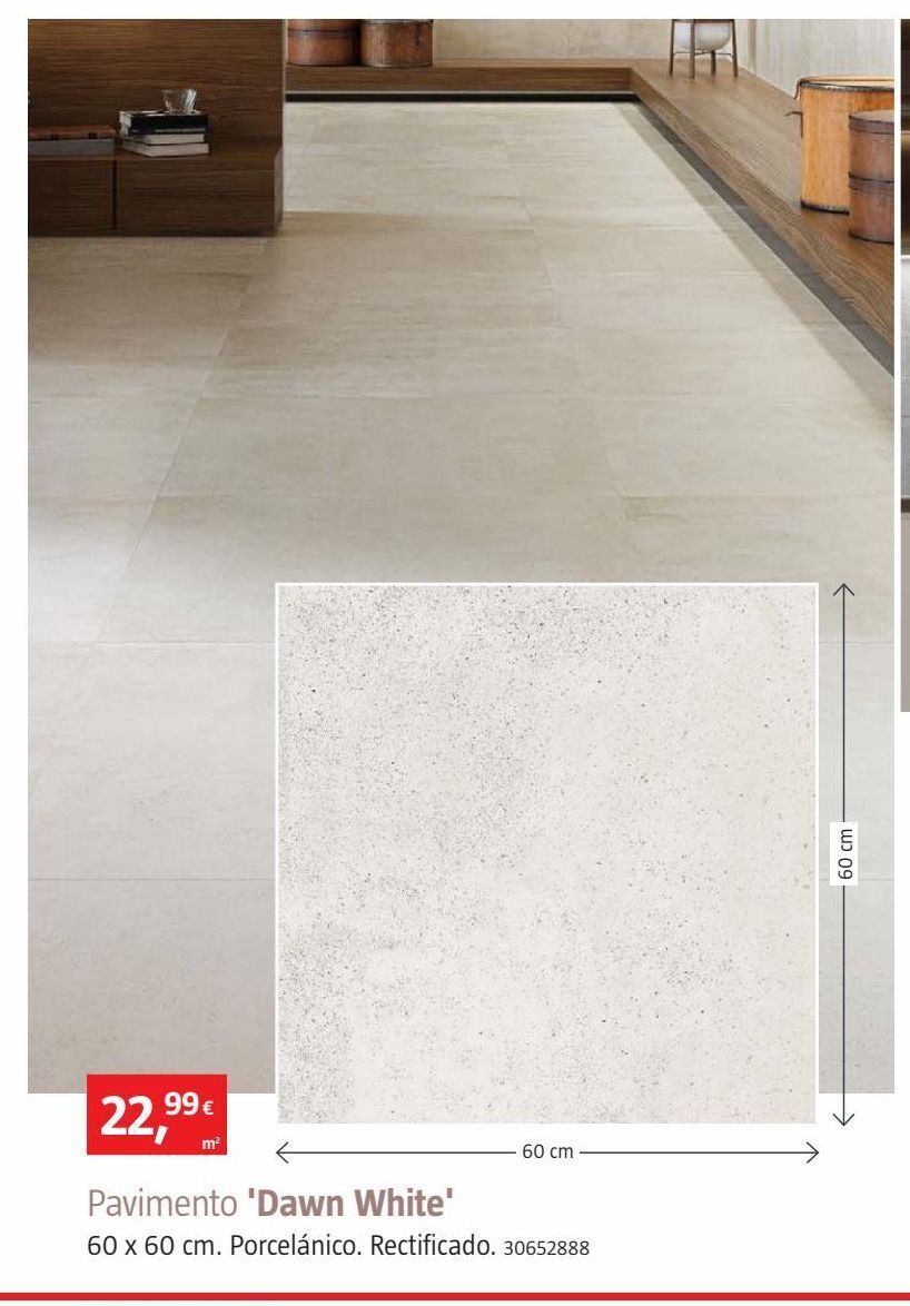 Bauhaus Pavimento 'dawn white' oferta