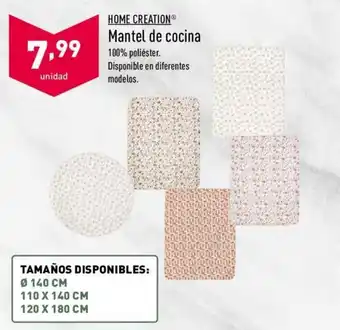 ALDI Home Creation Mantel de cocina 140cm 110 x 140 cm , 120 x 180 cm oferta