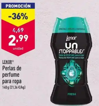ALDI Lenor Perlas de perfume para ropa 140g oferta