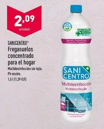 ALDI Sanicentro Fregasuelos concentrado para el hogar 1,5 L oferta