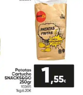 Family Cash Patatas Cartucho SNACKS&GO 250gr oferta