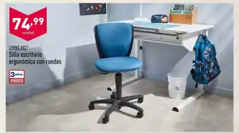 ALDI Living Art Silla escritorio ergonómica con ruedas oferta