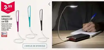 ALDI Innovagoods Lámpara Led con USB oferta