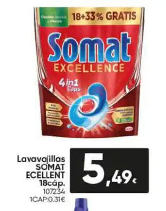 Family Cash Lavavajillas SOMAT ECELLENT 18cáp. oferta