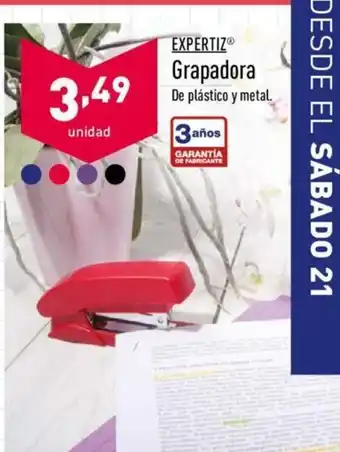 ALDI Expertiz Grapadora De plástico y metal oferta