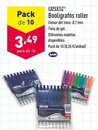ALDI Expertiz Booligrafos roller Pack de 10 oferta