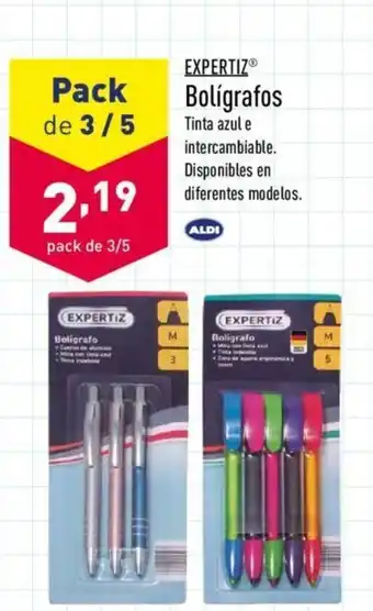 ALDI Expertiz Bolígrafos Pack de 3/5 oferta