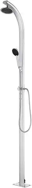 Amazon Vidaxl ducha de jardín grifo soporte patio exterior piscina playa teleducha torre solar camping aire libre moderno de alum... oferta