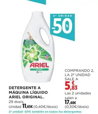 Hipercor DETERGENTE A MÁQUINA LÍQUIDO ARIEL ORIGINAL. 29 dosis. oferta