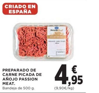 Hipercor PREPARADO DE CARNE PICADA DE AÑOJO PASSION MEAT. oferta