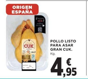 Hipercor POLLO LISTO PARA ASAR GRAN CUK. Kg. oferta