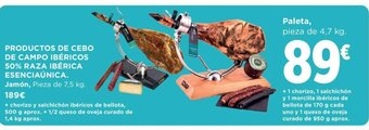 Hipercor Paleta, pieza de 4,7 kg. oferta