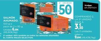 Hipercor SALMÓN AHUMADO. oferta