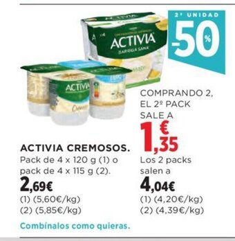 Hipercor ACTIVIA CREMOSOS. oferta