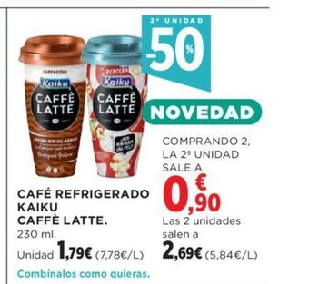 Hipercor CAFÉ REFRIGERADO KAIKU CAFFÈ LATTE. oferta