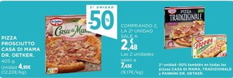 Hipercor PIZZA PROSCIUTTO CASA DI MAMA DR. OETKER. 405 g. oferta