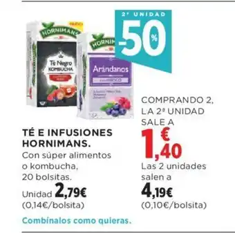 Hipercor TÉ E INFUSIONES HORNIMANS. oferta