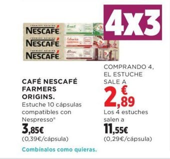 Hipercor CAFÉ NESCAFÉ FARMERS ORIGINS. oferta