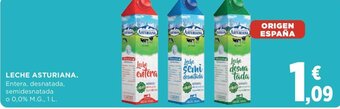 Hipercor LECHE ASTURIANA. oferta