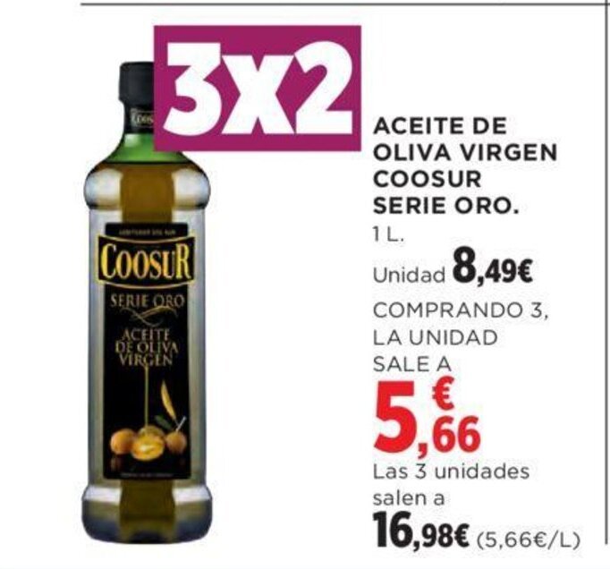 Hipercor ACEITE DE OLIVA VIRGEN COOSUR SERIE ORO. oferta