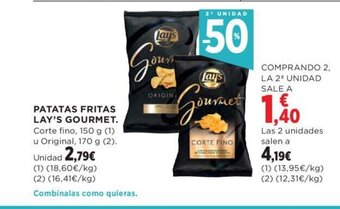 Hipercor PATATAS FRITAS LAY'S GOURMET oferta