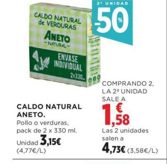 Hipercor CALDO NATURAL ANETO. oferta