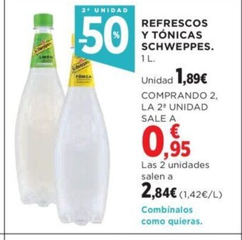Hipercor REFRESCOS Y TÓNICAS SCHWEPPES. oferta