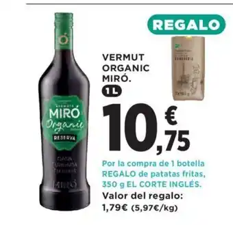 Hipercor VERMUT ORGANIC MIRÓ. 1L oferta