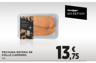 Hipercor PECHUGA ENTERA DE POLLO CAMPERO. oferta