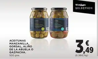 Hipercor ACEITUNAS MANZANILLA, GORDAL, ALIÑO DE LA ABUELA O GAZPACHA. oferta