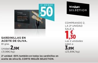 Hipercor SARDINILLAS EN ACEITE DE OLIVA. oferta