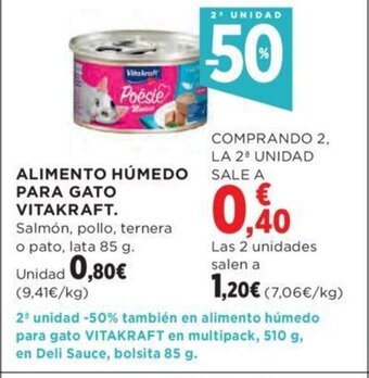Hipercor ALIMENTO HÚMEDO PARA GATO VITAKRAFT. oferta