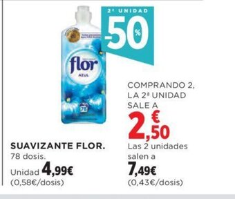 Hipercor SUAVIZANTE FLOR. 78 dosis. oferta