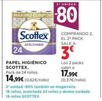 Hipercor PAPEL HIGIÉNICO SCOTTEX. oferta