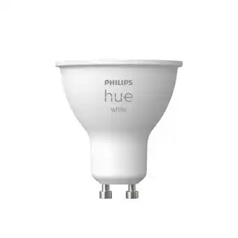 MediaMarkt Bombilla inteligente - philips hue gu10, luz blanca cálida, 4.3 w, compatible con alexa y google home, blanco oferta