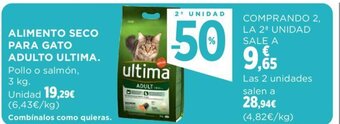 Hipercor ALIMENTO SECO PARA GATO ADULTO ULTIMA. oferta