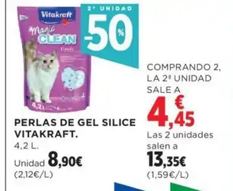 Hipercor PERLAS DE GEL SILICE VITAKRAFT. oferta