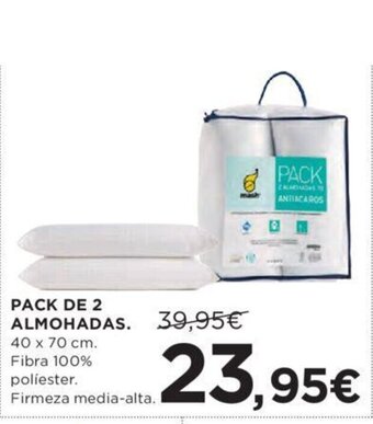Hipercor PACK DE 2 ALMOHADAS. oferta