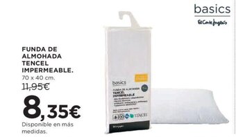 Hipercor FUNDA DE ALMOHADA TENCEL IMPERMEABLE. oferta