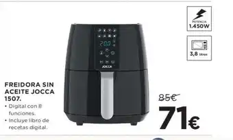 Hipercor FREIDORA SIN ACEITE JOCCA 1507. oferta