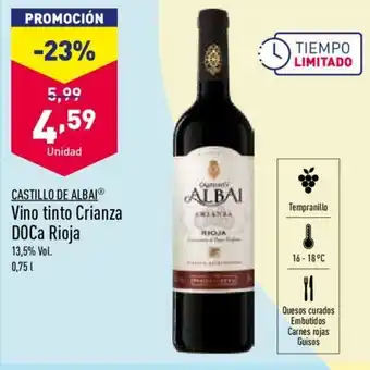 ALDI CASTILLO DE ALBAIⓇ Vino tinto Crianza DOCa Rioja oferta