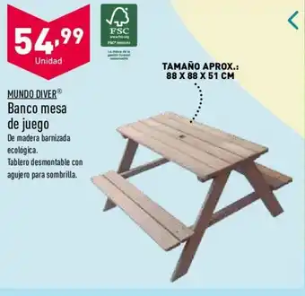 ALDI MUNDO DIVERⓇ Banco mesa de juego oferta