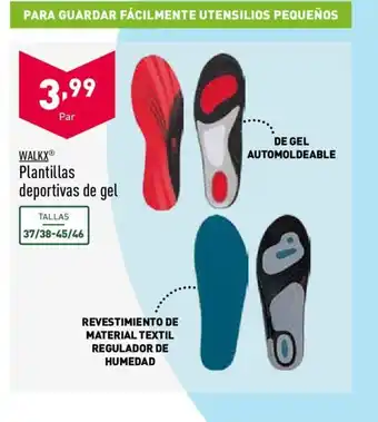 ALDI WALKXⓇ Plantillas deportivas de gel oferta