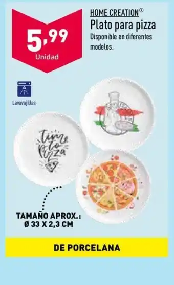 ALDI HOME CREATION Plato para pizza oferta