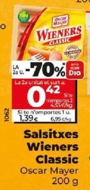 Dia Salsitxes Wieners Classic oferta