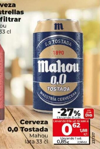 Maxi Dia Cerveza 0,0 Tostada oferta