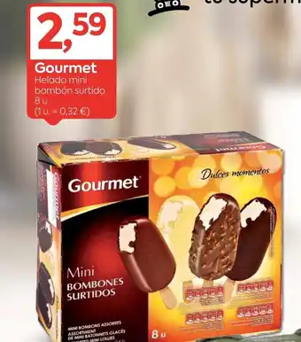 Suma Supermercados Gourmet Helado mini bombón surtido oferta