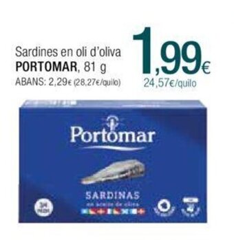 Condis Sardines en oli d'oliva PORTOMAR, 81 g oferta